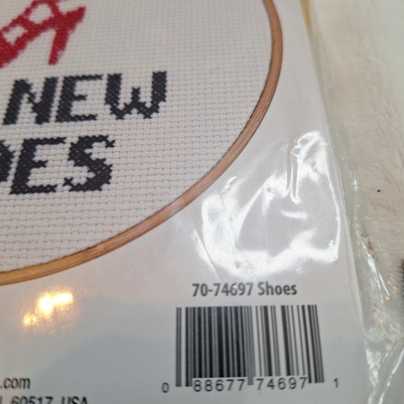 Dimensions Counted Cross Stitch Kit ~ Don't Get Mad... Get New Shoes #70-74697 - Picture 3 of 7